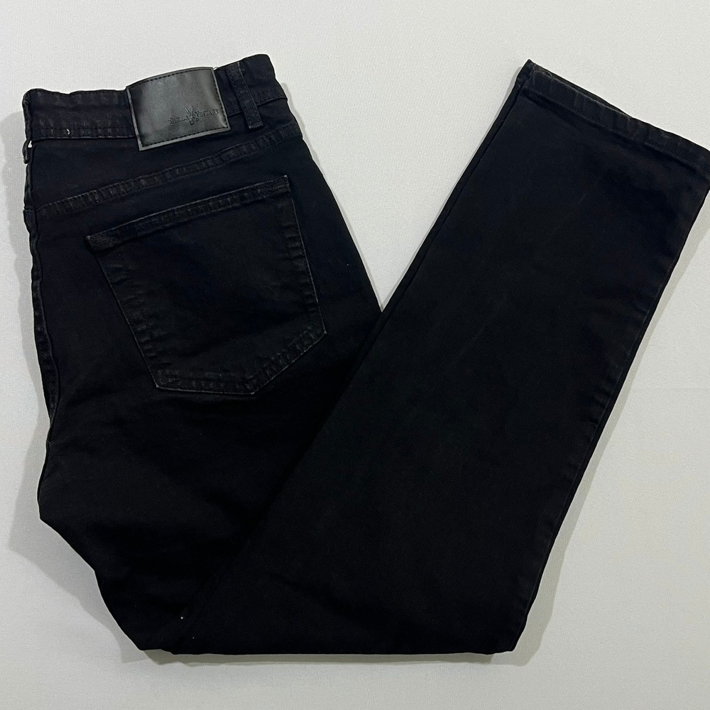 Tailor Vintage Mens Pants 32x30 Canaan Slim Fit Black Denim Comfort Stretch